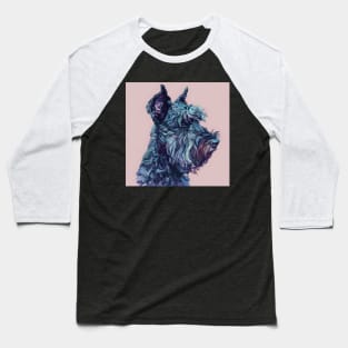 Kerry Blue Terrier in 70's Baseball T-Shirt